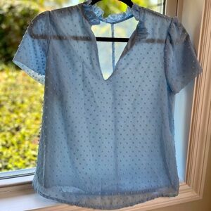 medium size blue blouse